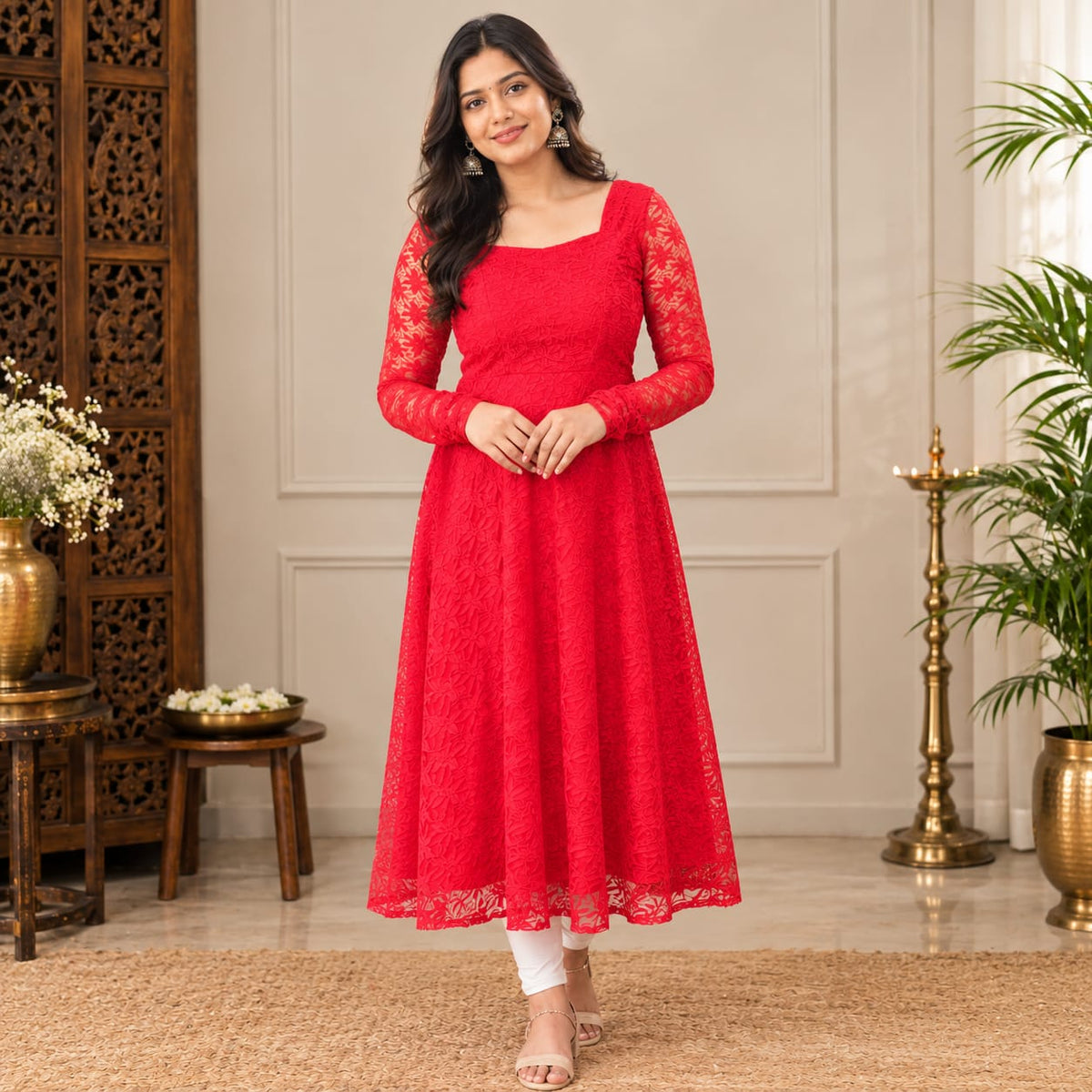 Rose Pink Anarkali Suit